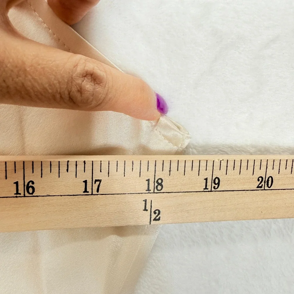 Nonchalant Label Vanilla Satin Cowl Neck Ruched Mini Dress Bachelorette Medium - Picture 8 of 9